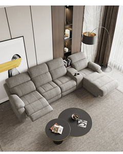 תפקודי חשמל ספה עיסוי פשוט מודרני אור יוקרה בצורת l חלל טכנולוגיית כמוסה חלל ספה - Product Image 4