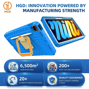 เคส HGD สำหรับ iPad Pro 11 นิ้ว รุ่นปี 2024 กันน้ำ กันเปื้อน เหมาะสำหรับเด็ก พร้อมช่องใส่ดินสอและขาตั้ง - Product Image 1