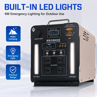 Générateur solaire portable LiFePO4 150Ah avec sortie USB-A USB-C DC12V DC24V, lumière d'urgence LED et charge solaire