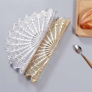 K1406 Placemats Restaurant <b>Round</b> PVC Hollow Meal Pads Anti-hot Dining Table Mats Set PVC <b>Tablemat</b> - Product Image 1