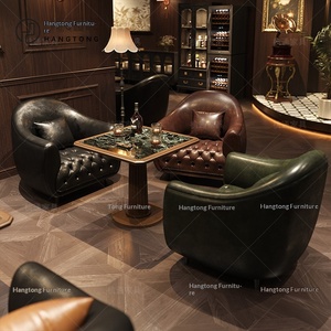 Juego de Mesa y Sillas de Bar Comerciales de Madera Maciza Estilo Retro para <span class=keywords><strong>Pub</strong></span> y Cafetería - Product Image 4