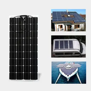 JCN יעילות גבוהה 100w Monocrystalline PV 18V גמיש פוטו פנל שקוף גמיש פנלים סולאריים