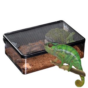 Belüftete Transparente Reptilien-Fütterungs- und Zuchtbox |   Ausbruchsicheres Kunststoff-<span class=keywords><strong>Terrarium</strong></span>-Gefäß - Product Image 1