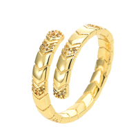 Bagues ajustables tendance en cuivre plaqué argent S925 avec zircone 5A, motif serpent entrelacé, bagues ouvertes de style éternité à la mode