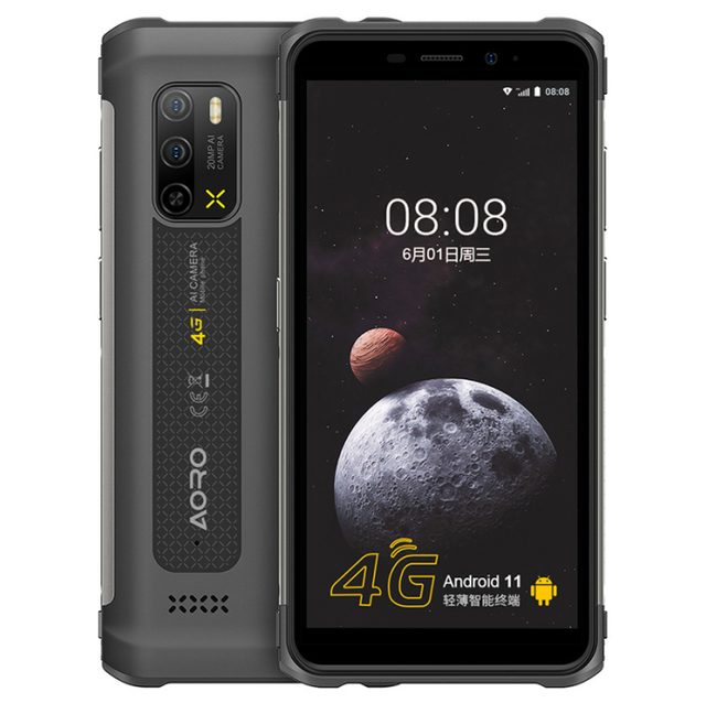 AORO A13 IP68 MIL-STD-810G Rugged Android 12 Smart Phone 5180mAh Cheap Android Phones Octa Core Smartphone