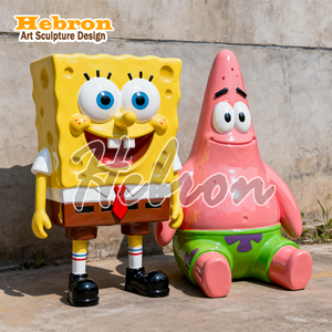 Escultura de Anime en 3D Personalizada a Tamaño Real, Estatua de Fibra de Vidrio de <span class=keywords><strong>Bob</strong></span> <span class=keywords><strong>Esponja</strong></span>, Modelo de Patricio Estrella y Sr. Cangrejo, Hecha a Mano para <span class=keywords><strong>Navidad</strong></span> - Product Image 1