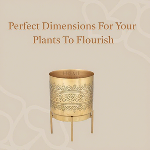 Maceta de Metal Dorado con Soporte y Patrón Grabado para Planta Serpiente, Decoración de Interiores - Product Image 2