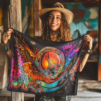 Bandana carré imprimé personnalisé de haute qualité 100% polyester Doux pour la peau 56x56cm Toutes saisons