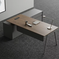 Escritorio de Oficina Moderno en Forma de L con Mueble Auxiliar Fijo, Disponible en Versión OEM, Ecológico, para Espacios Comerciales