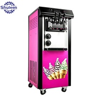 Machine à glace molle automatique professionnelle pour cafés et foyers, idéale pour la préparation de glaces au chocolat au lait