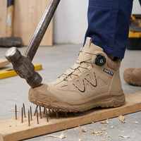 Chaussures de sécurité montantes GUYISA pour hommes, anti-écrasement, anti-perforation, imperméables, avec embout en acier, pour le travail en usine