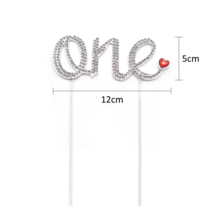 Vendita calda in argento strass per bambini 1 ° compleanno decorazioni per una <span class=keywords><strong>torta</strong></span> Topper con cuore per il primo compleanno ragazzo e ragazza - Product Image 5