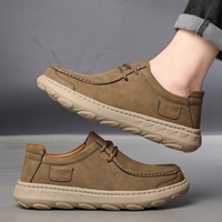 Chaussures Derby rétro à enfiler, basses, respirantes, légères, en microfibre, décontractées, grande taille, à lacets pour hommes