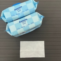 ANMOUS Lingettes humides jetables non tissées pour toilettes, usage domestique professionnel, 80 lingettes, grand paquet