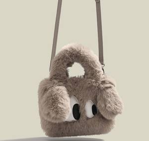 Bolso de mano de piel a la <span class=keywords><strong>moda</strong></span> para chicas, personalizado, con logotipo OEM, sherpa, suave, para hombro - Product Image 3