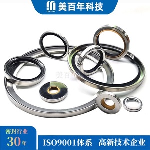 ซีลน้ำมันโครงเหล็กสแตนเลส PTFE ซีลโรตารี่แบบสองชั้น ทนความร้อนสูง สำหรับอุตสาหกรรมเคมี ซีลไฮดรอลิก - Product Image 4