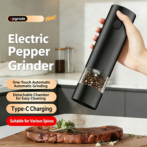 Direkter Fabriklieferant Tragbare Handgehaltene Typ-C Wiederaufladbare Kabellose Elektrische Pfeffermühle für Kochen und BBQ - Product Image 1