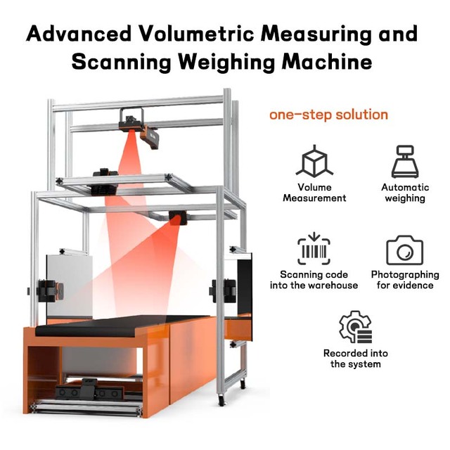High Sensitivity 6-Sided Scanning DWS System Automatic Dimension Weighing Scanning Machine for Warehouse Parcel Handling