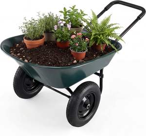 बाहरी लॉन यार्ड फार्म और खेत उपयोग के लिए 14-इंच न्यूमेटिक टायर 330 एलबीएस क्षमता के साथ भारी शुल्क उपयोगिता उद्यान कार्ट - Product Image 1