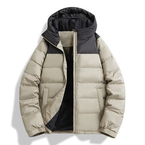 Nueva chaqueta de plumón ligera para parejas de talla grande con capucha 90 plumón de pato versión limpia chaqueta de plumón Unisex de talla grande logotipo personalizado - Product Image 3