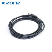 KRONZ Connecteur M8 avec câble PVC pré-moulé de 5m, droit, 4 broches mâle IP67, connecteurs industriels pour système d'actionneur de capteur