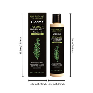 Champú GleamXi para el Cabello, Engrosamiento, Crecimiento, Nutrición, Reparación, Natural, con Romero y Queratina Hidrolizada, 220 ml - Product Image 2