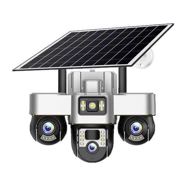 V3804G Solar Monitoring Camera CMOS H.265 Night Vision Outdoor Household No Electricity No Network 4G IP66 Voice Intercom