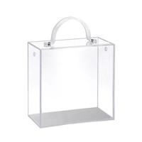 Boîte à fleurs portable en acrylique ABS - Boîte de présentation carrée transparente pour l'art floral et l'emballage cadeau de cadres photo