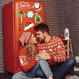 Christmas Refrigerator Magnets PVC Magnetic Stickers Irregular Shape Removable Holiday Decorations For Kitchen Fridge - Product Image 3