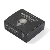 Estuche de Regalo para Monedas Conmemorativas, Caja de Presentación Forrada en Terciopelo para Monedas Metálicas de 40 mm con Temática de Extraterrestres, OVNIs y Espacio, para Coleccionistas