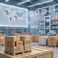 Servicio de Logística en China, Estados Unidos, Reino Unido y Australia para Vendedores de TikTok Shop, Wish y Etsy, Adquisición, Control de Calidad, Soluciones de Almacenamiento Gratuitas, Envío Aéreo+Exprés