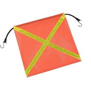 Orange Red Custom Color Shape Portable Hanging Style Truck Use Vehicle Whip Polyester Fabric Traffic Safety <b>Flag</b> - Product Image 1