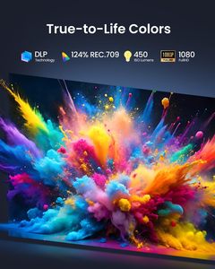 Proiettore portatile Dangbei <span class=keywords><strong>Freedo</strong></span> 1080P con Stand Home Theater 450 ISO Lumens Mini proiettore compatto con wi-fi Bluetooth - Product Image 4