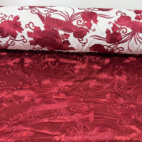 Tissu en Acétate de Luxe Brodé, Motif Floral Royal Travaillé, pour Abaya, Vêtement de Mode, Tissu Haut de Gamme