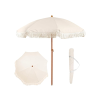 Tissu Oxford imperméable à l'eau Glands Parasols Forme rectangulaire extérieure pour piscine Jardin Salle à manger Utilisation Patio Parapluie