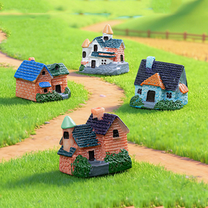 Miniaturas de Resina de Casas de Campo, Figuras de Cabañas para Decoración de Paisajes Rurales, Adornos de Cabañas Pequeñas, Accesorios para Manualidades - Product Image 4