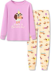 Ensemble de vêtements de nuit pour enfants de 4 à 14 <span class=keywords><strong>ans</strong></span> vêtements de nuit en carton pour enfants et filles pyjamas nouveau design de vêtements de nuit pour enfants à manches longues en vente en gros - Product Image 3