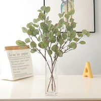 Daun Eucalyptus Buatan Grosir YL Dekorasi Thanksgiving Ramah Lingkungan Tahan Lama Aksesoris Pernikahan Indoor/Outdoor Sutra