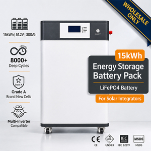 Batterie de stockage d'énergie domestique LiFePO4 sur pied 10kWh 15kWh 16kWh 51.2V 200Ah 300Ah - Product Image 2