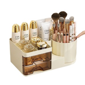 Desktop Cosmetic Storage <b>Box</b> Rectangle Drawer Style Multifunctional Organizer For Desk <b>Makeup</b> Storage - Product Image 5
