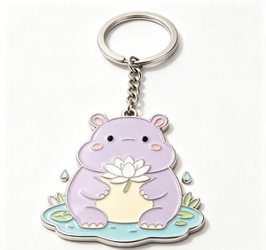 Custom Capybara Keychain <b>Cute</b> Animal Metal <b>Keyring</b> Enamel Zinc Alloy Pendant Gift Souvenir - Product Image 2