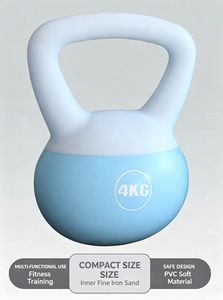 Kettlebell en fonte revêtue de vinyle coloré avec logo personnalisé FRS Wholesale pour la musculation à domicile et l'entraînement de force - Product Image 3