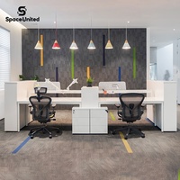 Bureau de direction de luxe SpaceUnitedLuxury, design en forme de L avec texture en relief, bureau de superviseur confortable