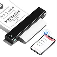 Printer Termal Portabel Phomemo M08F HITAM PUTIH A4 Resolusi 203dpi TANPA TINTA Penggunaan Kertas Termal untuk Rumah Kantor dan Perangkat Seluler