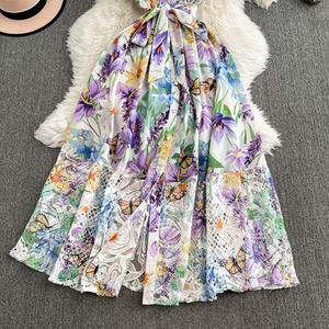 ชุดเดรสแขนกุดสำหรับผู้หญิง2025ฤดูร้อนสไตล์ใหม่คอตั้งยาวปานกลางกระโปรงขอบแต่งระบายสไตล์ <span class=keywords><strong>Kikyo</strong></span> - Product Image 6