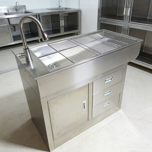 Table de dissection vétérinaire en acier inoxydable 304, station dentaire humide pour animaux, poste de travail pour clinique, laboratoire, hôpital 03257 Premium Ve - Product Image 1