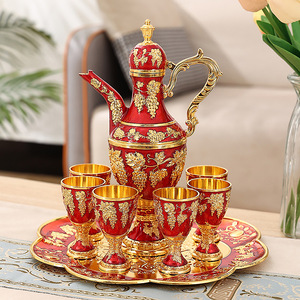 Juego de 8 Piezas de Vasos de Vino y Licor de Metal Estilo Europeo de Gran Capacidad (8 oz), Decoraciones de Boda Ecológicas de Alta Gama - Product Image 2