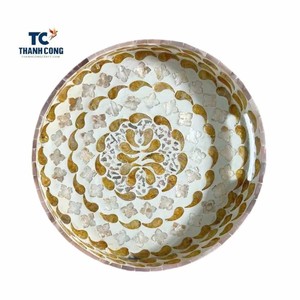 Producto superior, bandeja de servicio de MDF de nácar, superventas, <span class=keywords><strong>2025</strong></span> para decorar tu hogar