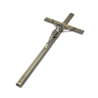 Accessoires de croix de cercueil en forme de Jésus, style européen, finition électronique plaquée, délicats