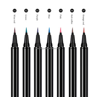 Sceau noir magique de marque de distributeur avec logo personnalisé coloré stylo eyeliner liquide ultra fin fin à séchage rapide microbrading étanche à l'eau et à paillettes
